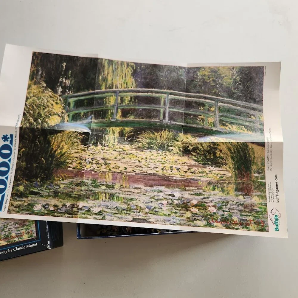 2000 Piece Japanese Footbridge Jigsaw Puzzle Claude Monet Buffalo Games 38